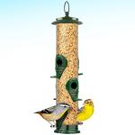 Durable 6-Port Metal Bird Feeder - Gray Bunny