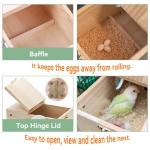Wooden Bird Breeding Nest Box with Perch