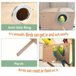 Wooden Bird Breeding Nest Box with Perch