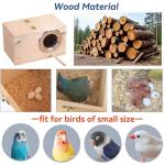 Wooden Bird Breeding Nest Box with Perch
