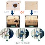 Wooden Bird Breeding Nest Box with Perch