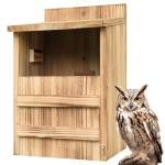 Outdoor Owl House - Rectangular Wood Nesting Box