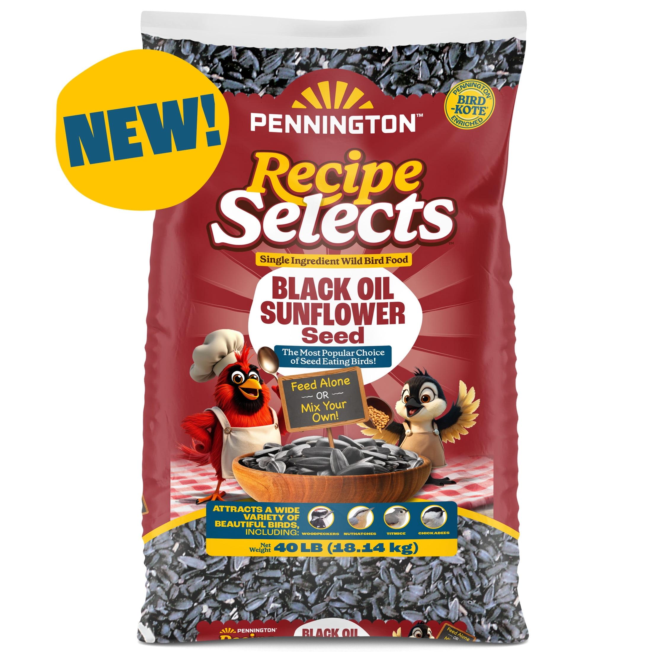 Pennington Black Oil Sunflower Seed Wild Bird Feed, 40 lbs