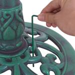 Green Bird Bath Feeder for Outdoor Garden