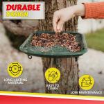 Ornate Green Wild Bird Seed Feeder Tray