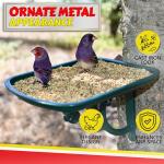 Ornate Green Wild Bird Seed Feeder Tray