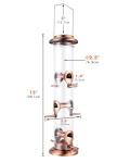 iBorn Copper Hanging Bird Feeder 14 Inch