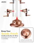 iBorn Copper Hanging Bird Feeder 14 Inch