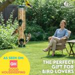 Durable 6-Port Metal Bird Feeder - Gray Bunny