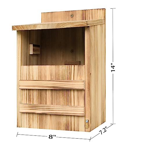 Outdoor Owl House - Rectangular Wood Nesting Box
