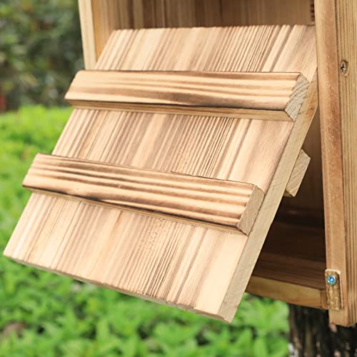 Outdoor Owl House - Rectangular Wood Nesting Box