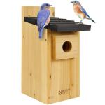 Cedar Blue Bird Box House for Wild Birds
