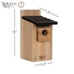 Cedar Blue Bird Box House for Wild Birds
