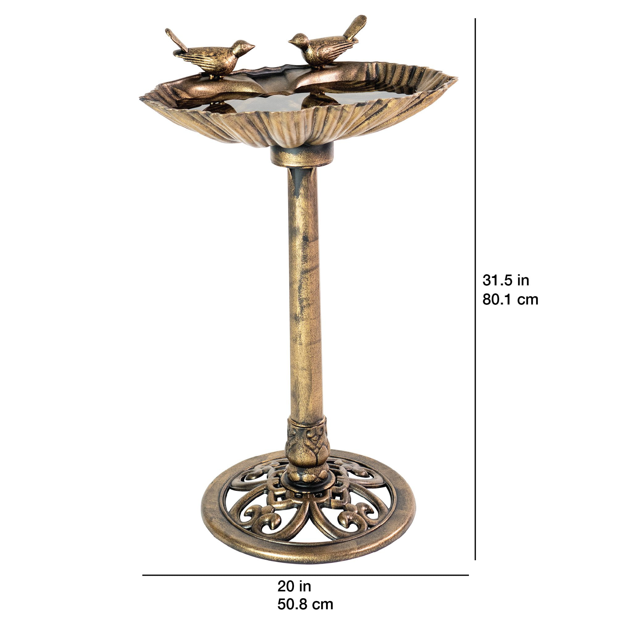 Bronze Resin Bird Bath for Patio