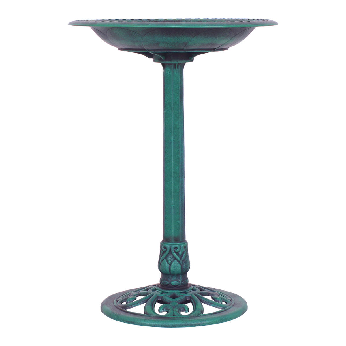 Green Bird Bath Feeder for Outdoor Garden