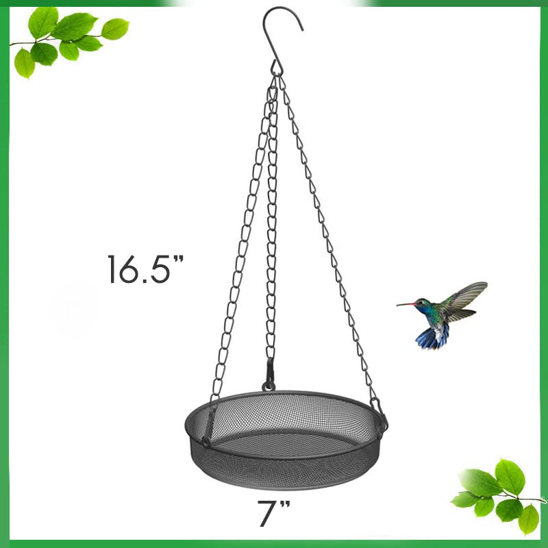 Metal Mesh Hanging Bird Feeder for Outdoor Garden