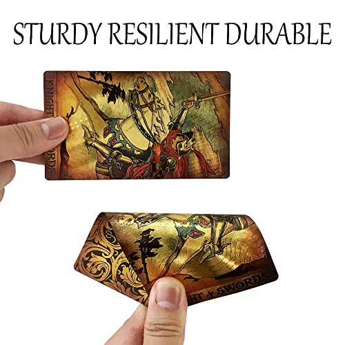 SUNHHX Waterproof Gold Foil Tarot Cards for Beginners