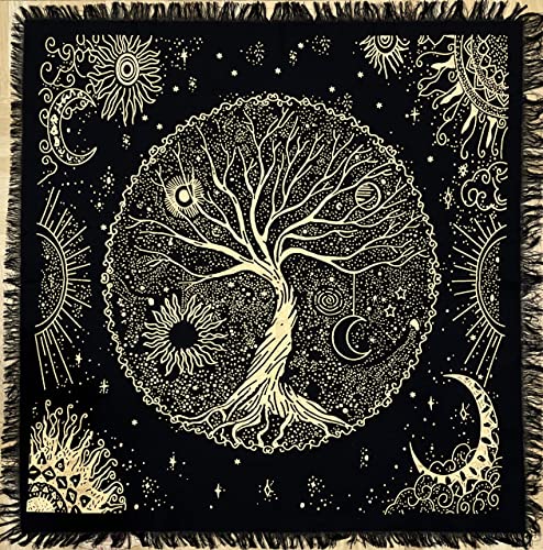 Indian Tree of Life Altar Cloth Tapestry - Tarot Tablecover