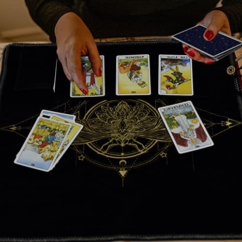 Velvet Altar Tarot Cloth Set - Bee Pattern 19.68x19.68