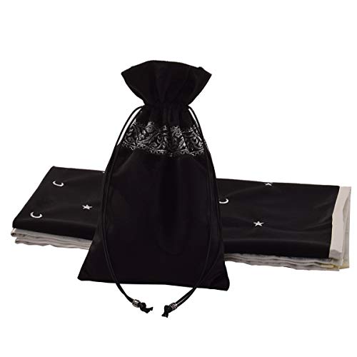 BLESSUME Tarot Card Table Cloth & Bag (Black)