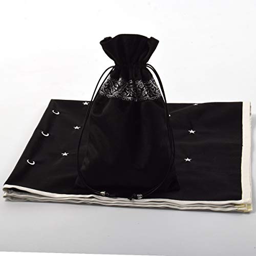 BLESSUME Tarot Card Table Cloth & Bag (Black)