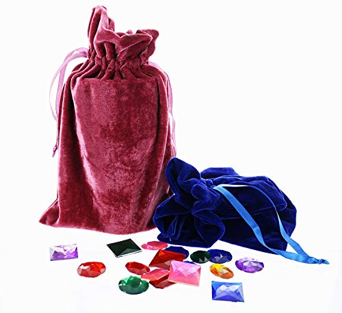 Velvet Tarot Rune Bag Bundle - Moss Green, Royal Blue, Purple, Wine, Ross, Black