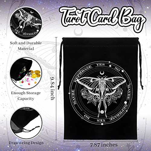Wooden Tarot Cards Case, Stand, & Bag - Luna Moth