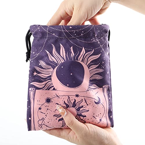 9-Piece Velvet Tarot Card Storage Bag Set
