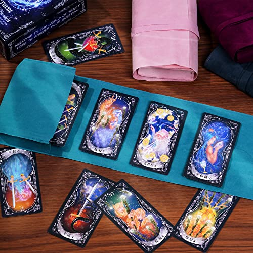 4-Piece Velvet Tarot Card Holder Bags for Witchcraft