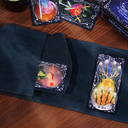 4-Piece Velvet Tarot Card Holder Bags for Witchcraft