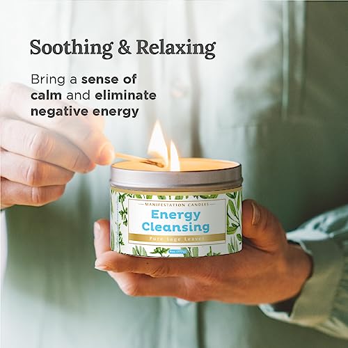 101 Manifestation & Cleansing Sage Candle | Organic & Natural