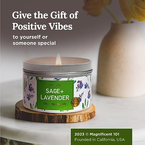 Tarot Energy Cleansing Sage Candle 6oz (Sage + Lavender)
