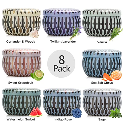 8 Pointed Star Scented Candles: Aromatherapy Gift Set