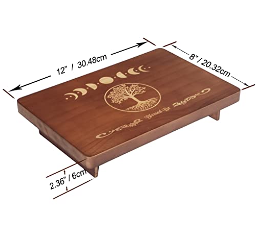 Engraved Moon Phase & Tree of Life Altar (12×8)