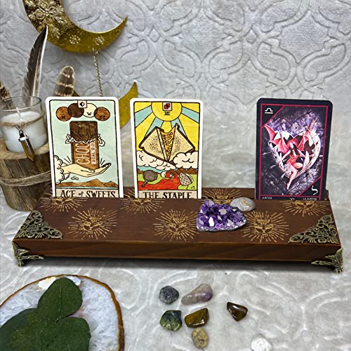 Wooden Tarot Card Holder & Display Stand