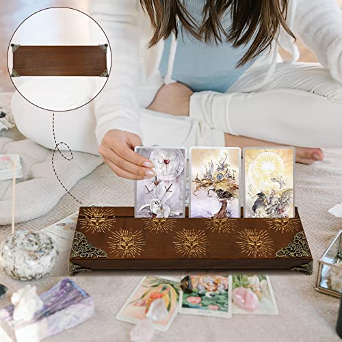 Wooden Tarot Card Holder & Display Stand
