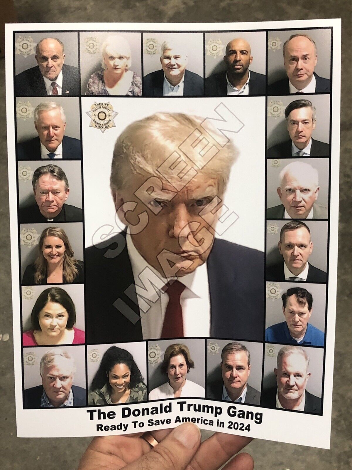 Controversial Trump Gang 2024 Mugshots Print 8x10   Trump Gang For 2024 Mugshots Print 8x10 1168 