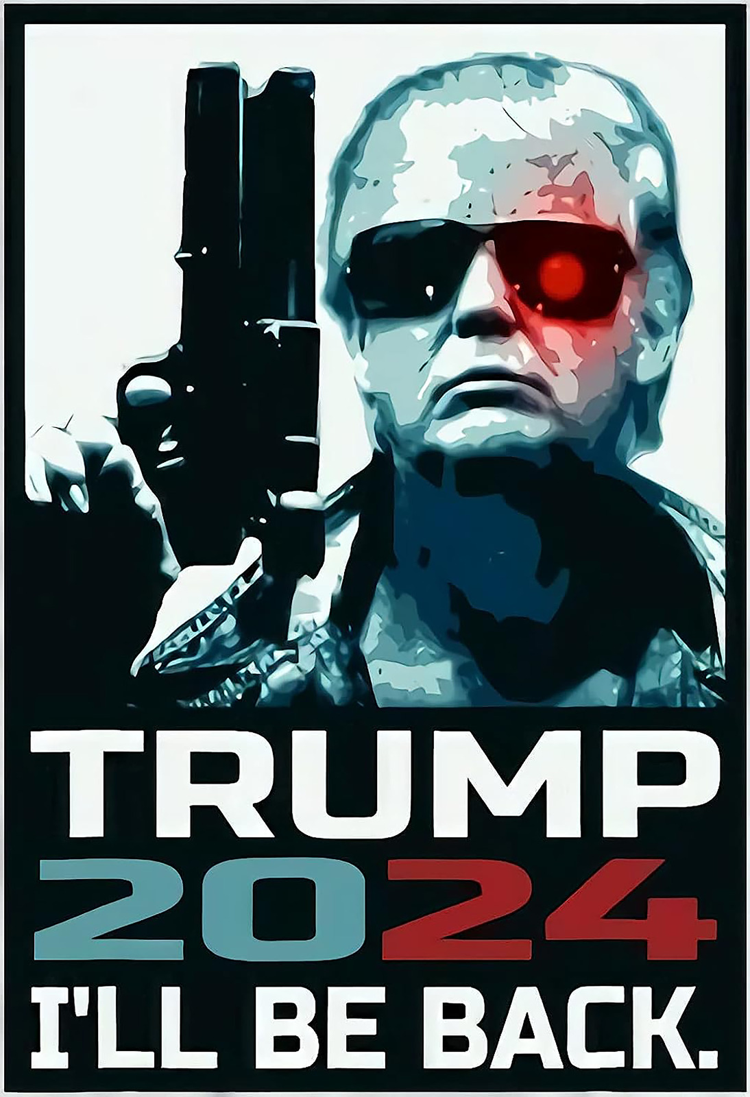 Boldly Declare Your Support with Trump 2024 'I'll Be Back' MAGA Poster