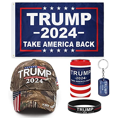 Trump 2024 Supporter Kit with Flag & Hat