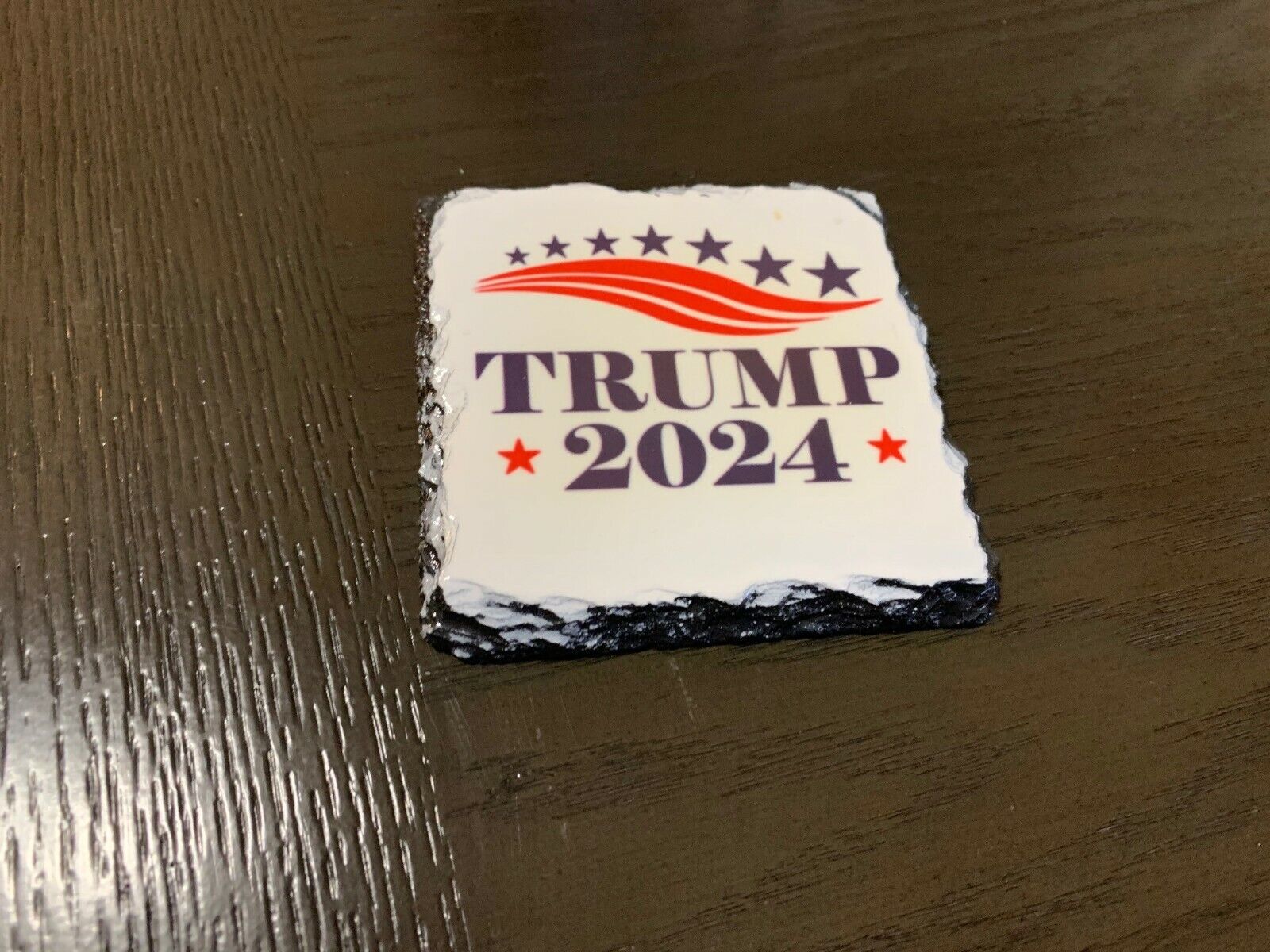 Trump 2024 Slate Coasters, 3.5 x 3.5