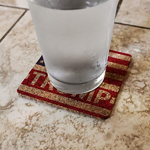 Trump 2024 American Flag Coaster Set