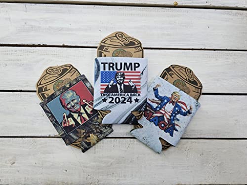 Trump 2024 MAGA Coozie Can Cooler Set