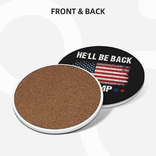 Trump 2024 4in Ceramic Coaster Set with Cork Base
