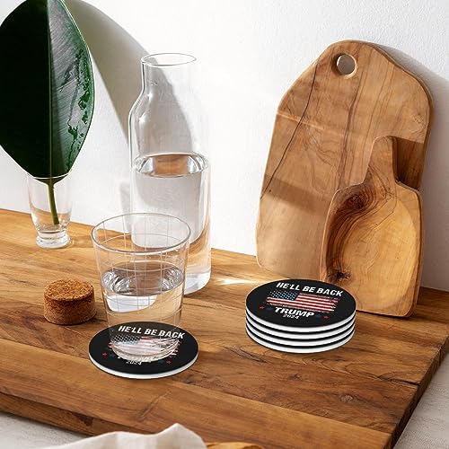 Trump 2024 4in Ceramic Coaster Set with Cork Base
