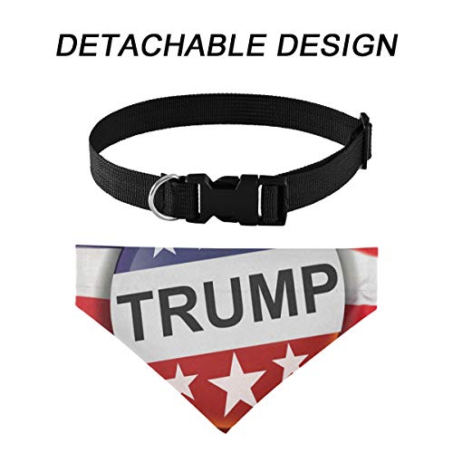 Trump 2024 Dog Collar with Bandana: American Flag