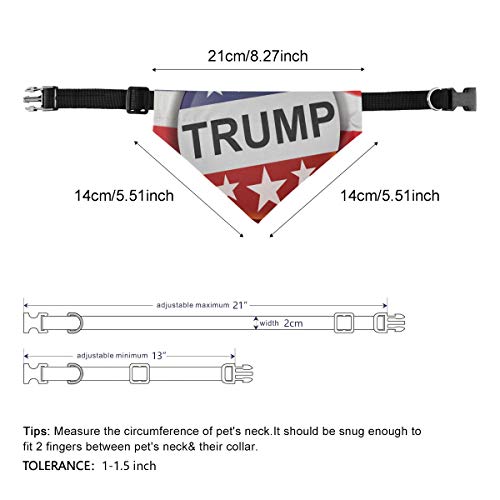 Trump 2024 Dog Collar with Bandana: American Flag