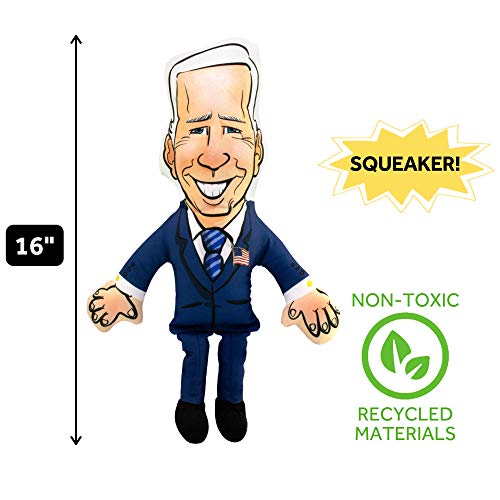 Bite a Biden Dog Toy & Dog Bandana: Humorous Political Satire