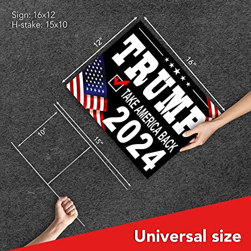 Trump 2024 Yard Sign - Double Sided 16x12 Coroplast