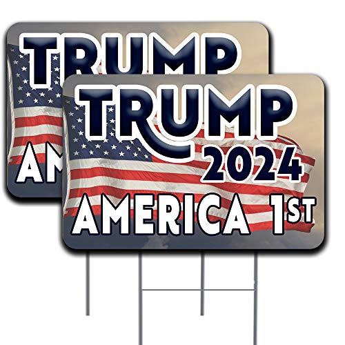 Show your support with 2 Trump 2024 Yard Signs