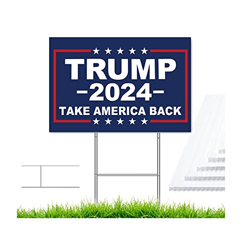 Trump 2024 Yard Sign - Double Sided 18x12 Inch